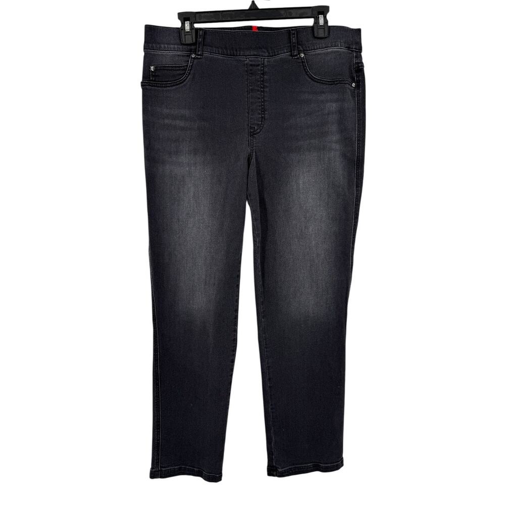 Spanx 20355R Ankle Straight Leg Denim Jeans faded black size X-Large XL - Picture 1 of 7